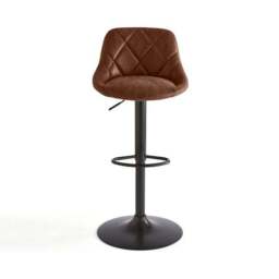 Noah Adjustable Height Barstool, Faux Suede - thumbnail 3