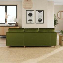 Hattie Matte Plush Velvet Corner Chaise Sofa - thumbnail 3