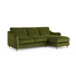 Hattie Matte Plush Velvet Corner Chaise Sofa - thumbnail 6
