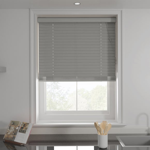 Swish Grey 50mm Faux Wood Blinds - image 1