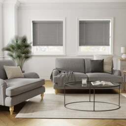 Swish Grey 50mm Faux Wood Blinds - thumbnail 3