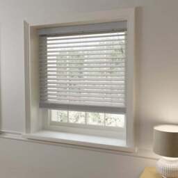 Swish Grey 50mm Faux Wood Blinds - thumbnail 2