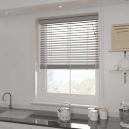 Swish Grey 50mm Faux Wood Blinds - thumbnail 5