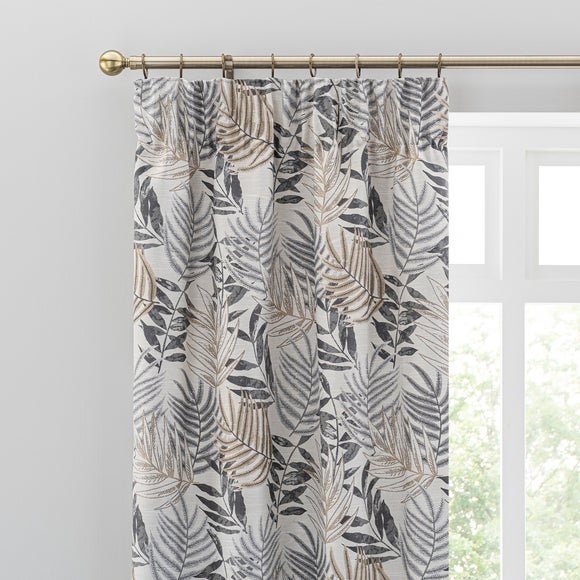 Leaf Jacquard Pencil Pleat Curtains - image 1