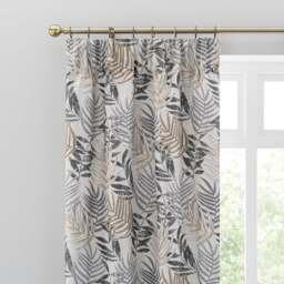 Leaf Jacquard Pencil Pleat Curtains - thumbnail 1