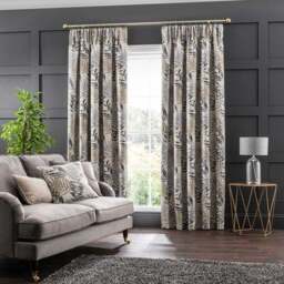 Leaf Jacquard Pencil Pleat Curtains - thumbnail 2