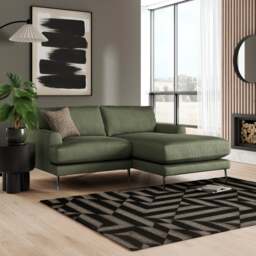 Lawson Matte Plush Velvet Corner Chaise Sofa - thumbnail 1