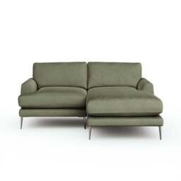 Lawson Matte Plush Velvet Corner Chaise Sofa - thumbnail 6