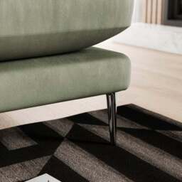 Lawson Matte Plush Velvet Corner Chaise Sofa - thumbnail 4