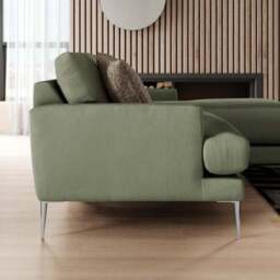 Lawson Matte Plush Velvet Corner Chaise Sofa - thumbnail 2