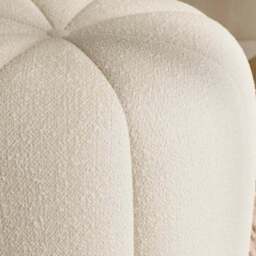 Pumpkin Ivory Boucle Footstool - thumbnail 4