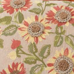 Sunflower Embroidered Cushion - thumbnail 2