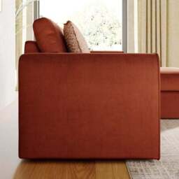 Abel Matte Velvet Reversible Corner Chaise Sofa - thumbnail 3