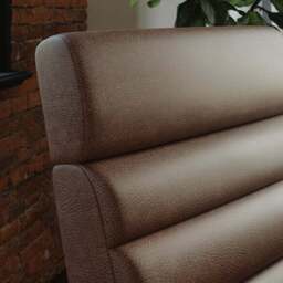 Alpine Faux Leather Ribbed High Back Spindle Chair - thumbnail 3