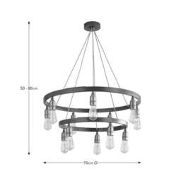Marsden Industrial Hoop Ceiling Light - thumbnail 6