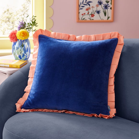 Sophie Robinson Velvet Box Pleat Square Cushion - image 1