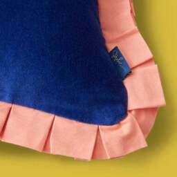 Sophie Robinson Velvet Box Pleat Square Cushion - thumbnail 2