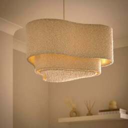 Boucle Puddle Two Tier Lamp Shade - thumbnail 2