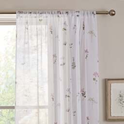 Pressed Floral Slot Top Voile Panel - thumbnail 1