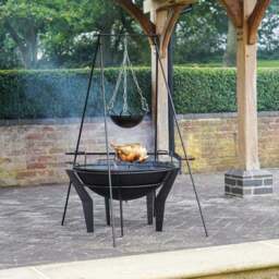 Outdoor Metal Kendal Firebowl with Stand - thumbnail 2