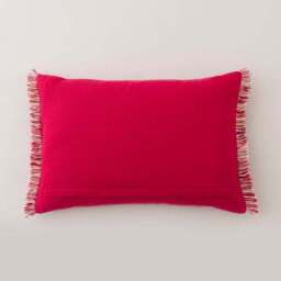 Ava Fringe Cotton Rectangle Cushion - thumbnail 3
