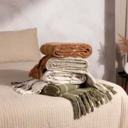 Yard Beni Cotton Throw Blanket 130cm x 180cm - thumbnail 4