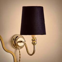 Clara Velvet Tapered Lamp Shade - thumbnail 2