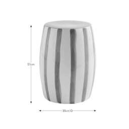 Beatrice Striped Ceramic Side Table - thumbnail 6