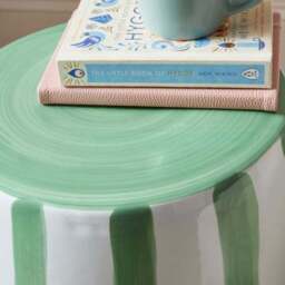 Beatrice Striped Ceramic Side Table - thumbnail 2