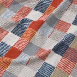 Super Soft Mini Squares Orange Throw Blanket - thumbnail 3
