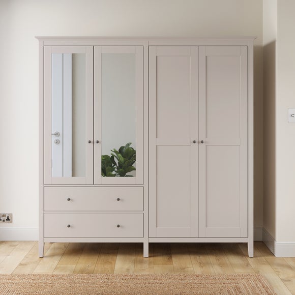 Lynton Mirrored 4 Door Wardrobe - image 1