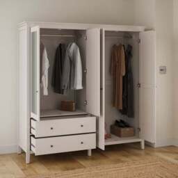 Lynton Mirrored 4 Door Wardrobe - thumbnail 2