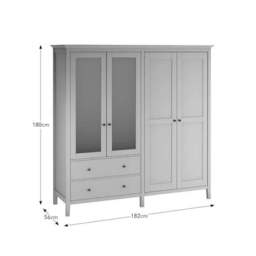 Lynton Mirrored 4 Door Wardrobe - thumbnail 6