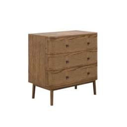Callie 3 Drawer Chest, Smoked Wood - thumbnail 3