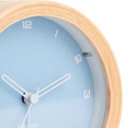 Karlsson Gentle Round Wooden Alarm Clock - thumbnail 4
