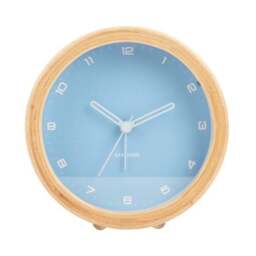 Karlsson Gentle Round Wooden Alarm Clock - thumbnail 2