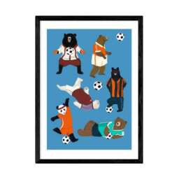 East End Prints Bear Football Print - thumbnail 2