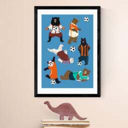East End Prints Bear Football Print - thumbnail 1