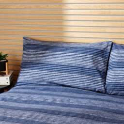 Dakota Stripe Duvet Cover & Pillowcase Set - thumbnail 4