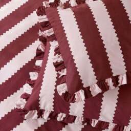 Furn. Birdie Stripe Polycotton Duvet Cover & Pillowcase Set - thumbnail 3