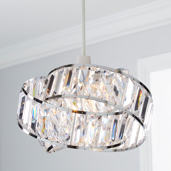 Lilia Acrylic Clear Easy Fit Pendant Shade - image 1