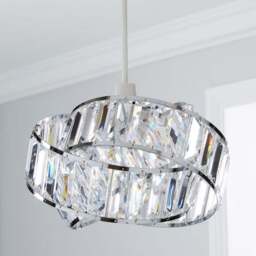 Lilia Acrylic Clear Easy Fit Pendant Shade - thumbnail 2