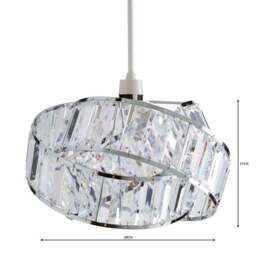 Lilia Acrylic Clear Easy Fit Pendant Shade - thumbnail 4