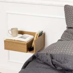 Furniture To Go Ashlan 1 Drawer Square Wall Mounted Bedside Table - thumbnail 1