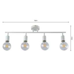 Elements Koppla 4 Light Semi Flush Spotlight Bar - thumbnail 6