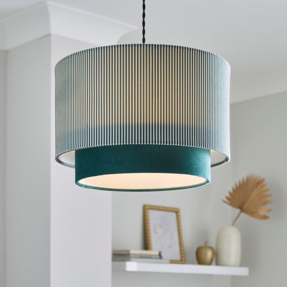 Ticking Stripe Two Tier Lamp Shade - image 1