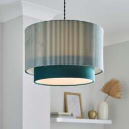 Ticking Stripe Two Tier Lamp Shade - thumbnail 1