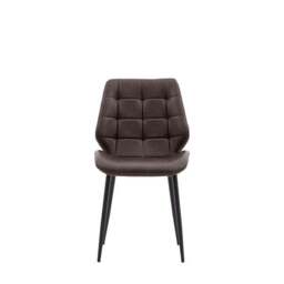 Return - Set of 2 Mesa Faux Leather Dining Chairs, Brown - thumbnail 4