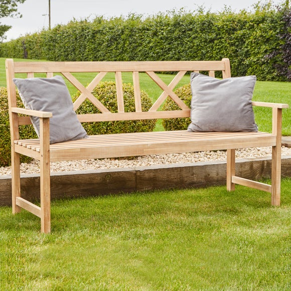 Cambridge 3 Seater Acacia Wood Bench - image 1