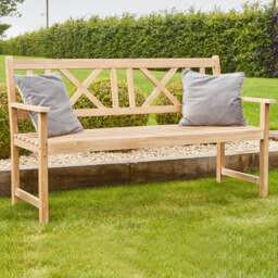 Cambridge 3 Seater Acacia Wood Bench - thumbnail 1